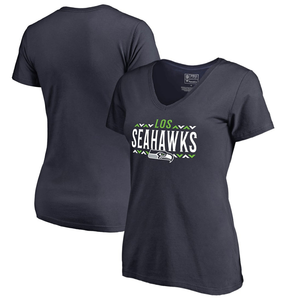 Seattle Seahawks Women's Arriba V-Neck T-Shirt | NFL Sale
