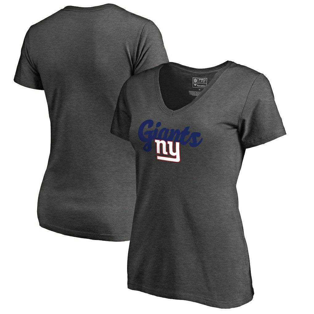 New York Giants Women's Freehand V-Neck T-Shirt | NFL New