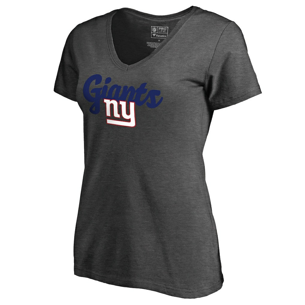 New York Giants Women's Freehand V-Neck T-Shirt | NFL New