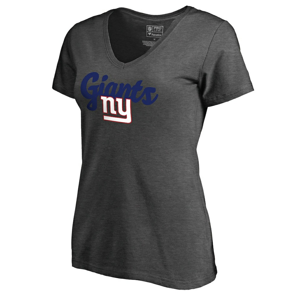 New York Giants Women's Freehand V-Neck T-Shirt | NFL New