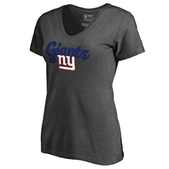 New York Giants Women's Freehand V-Neck T-Shirt | NFL New