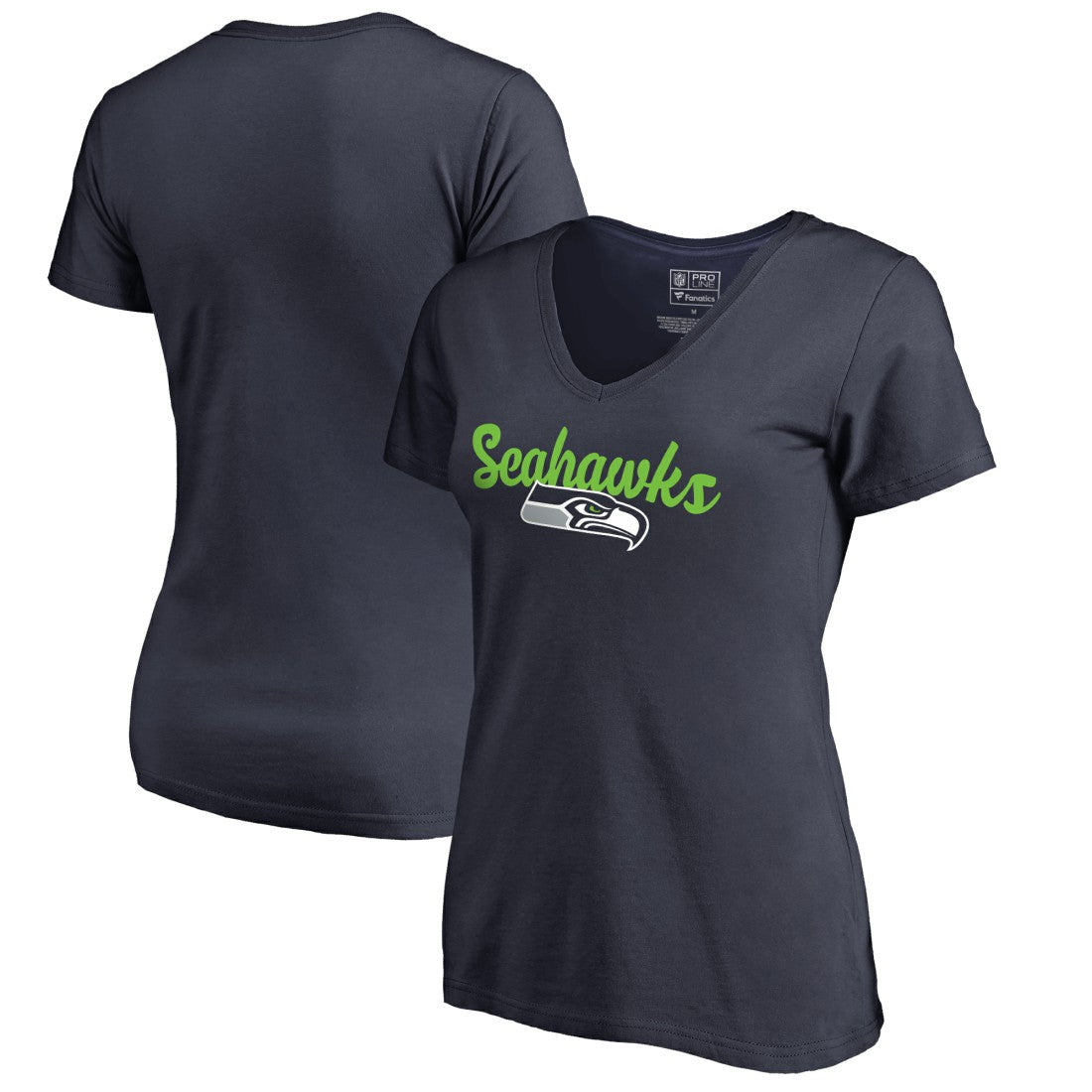Seattle Seahawks Women's Freehand V-Neck T-Shirt | NFL Hot