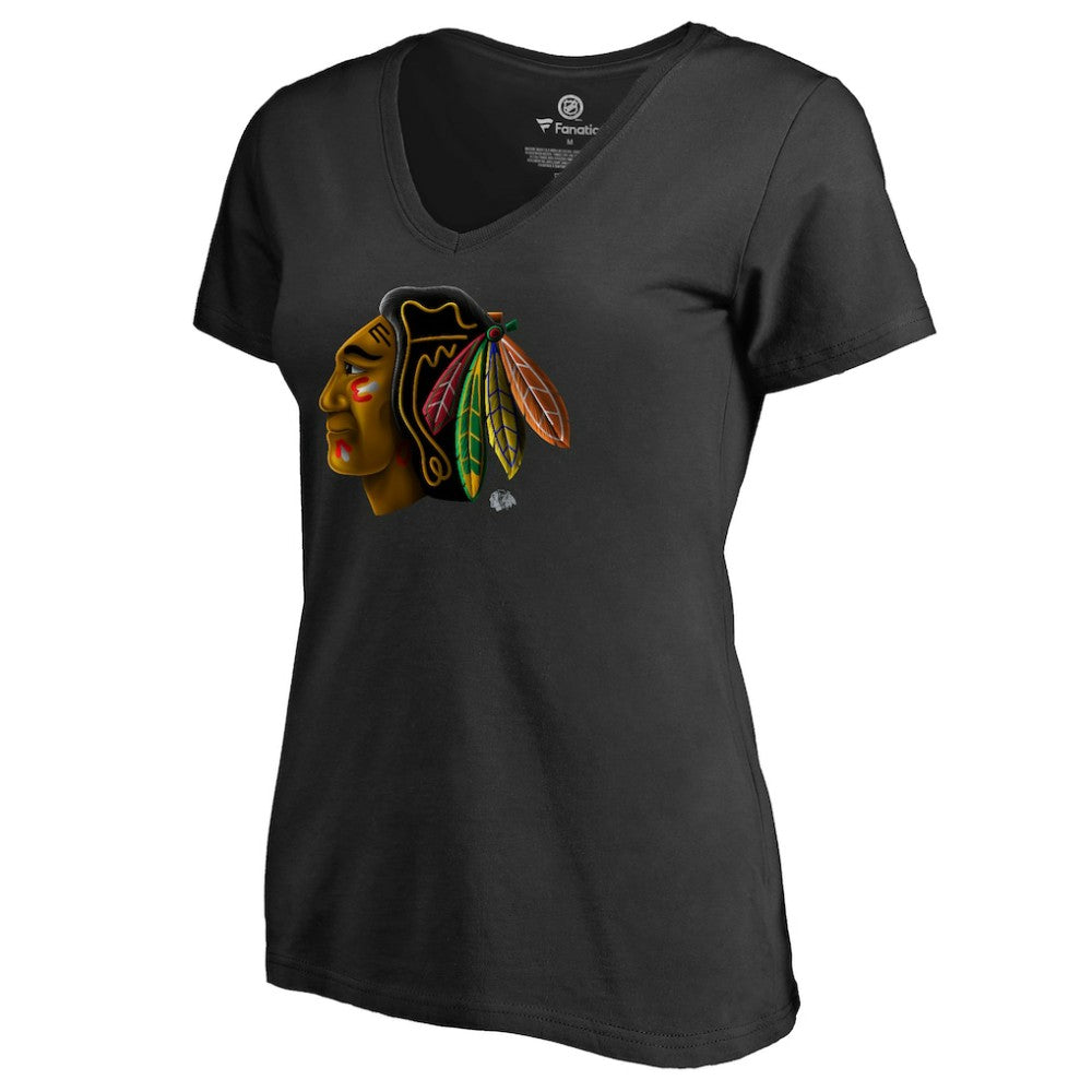 Chicago Blackhawks Women's Midnight Mascot V-Neck T-Shirt -  NHL T-shirts