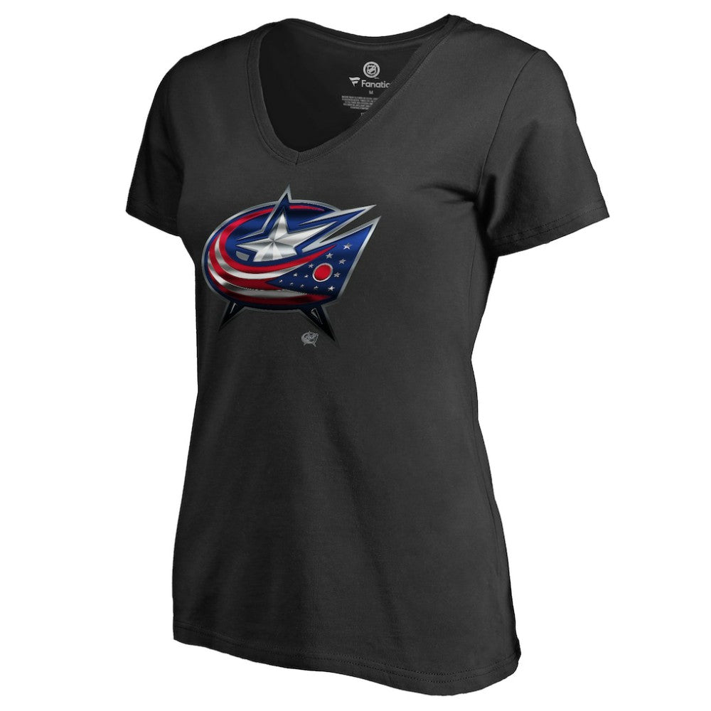 Columbus Blue Jackets Women's Midnight Mascot V-Neck T-Shirt -  NHL T-shirts