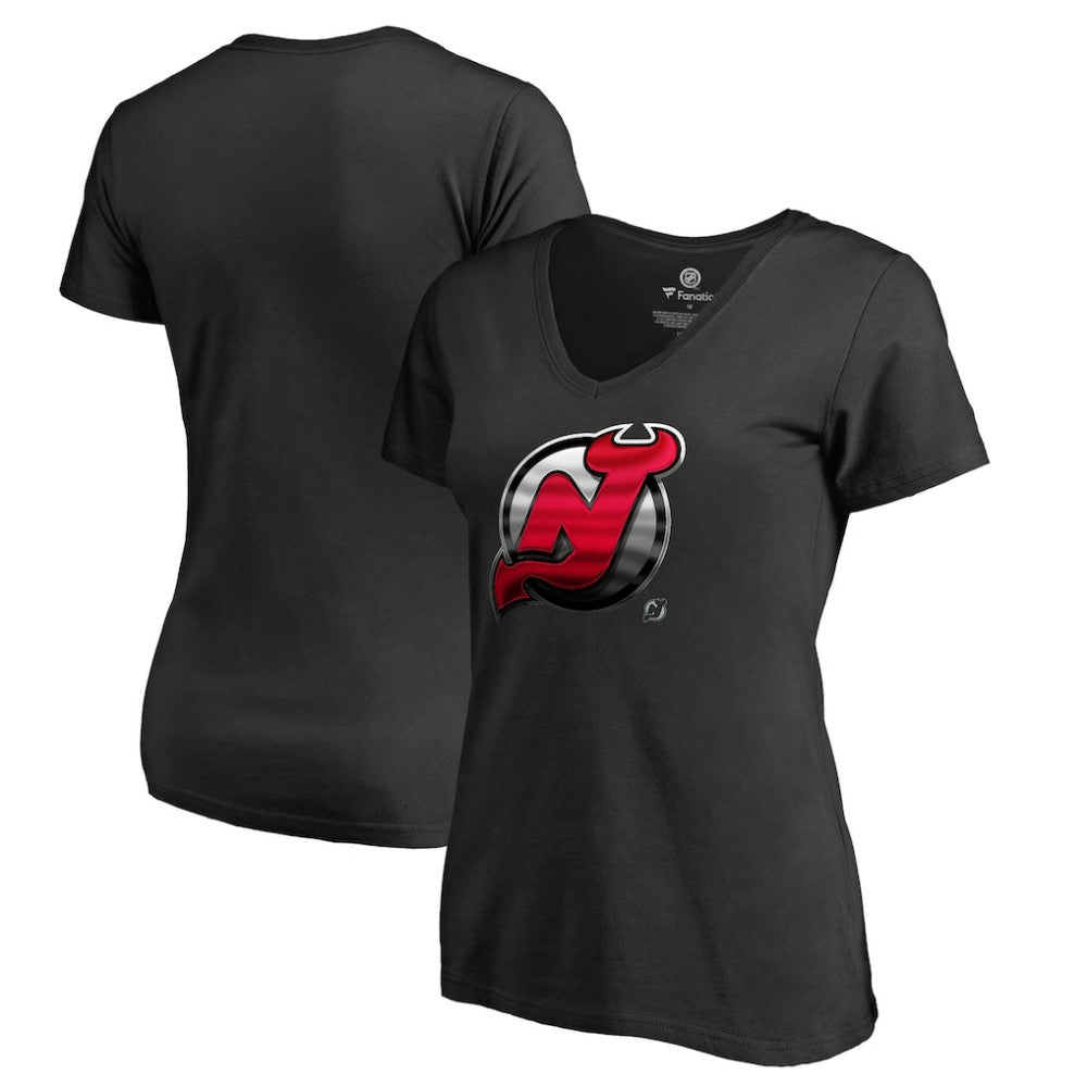New Jersey Devils Women's Midnight Mascot V-Neck T-Shirt -  NHL T-shirts