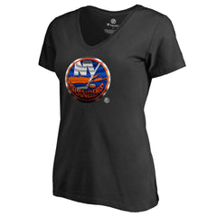 New York Islanders Women's Midnight Mascot V-Neck T-Shirt -  NHL T-shirts