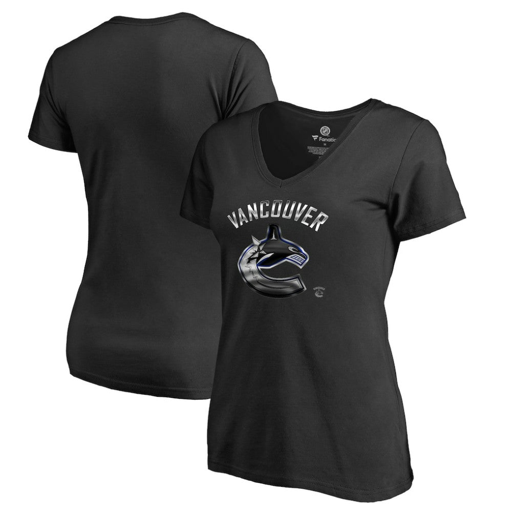 Vancouver Canucks Women's Midnight Mascot V-Neck T-Shirt -  NHL T-shirts