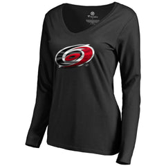 Carolina Hurricanes Women's Midnight Mascot Long Sleeve V-Neck T-Shirt -  NHL T-shirts