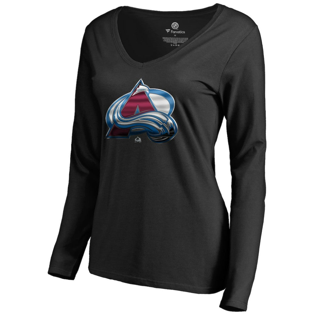 Colorado Avalanche Women's Midnight Mascot Long Sleeve V-Neck T-Shirt -  NHL T-shirts
