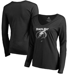 Tampa Bay Lightning Women's Midnight Mascot Long Sleeve V-Neck T-Shirt -  NHL T-shirts