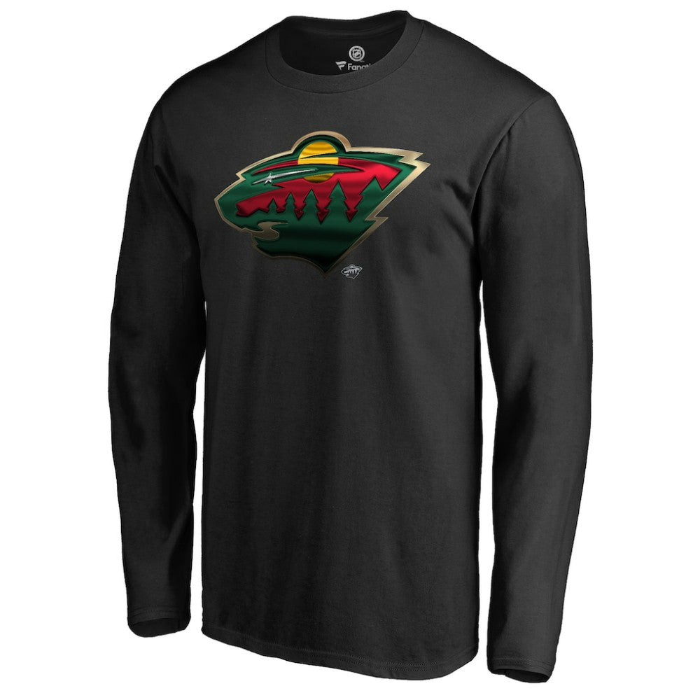 Minnesota Wild Midnight Mascot Long Sleeve T-Shirt -  NHL T-shirts