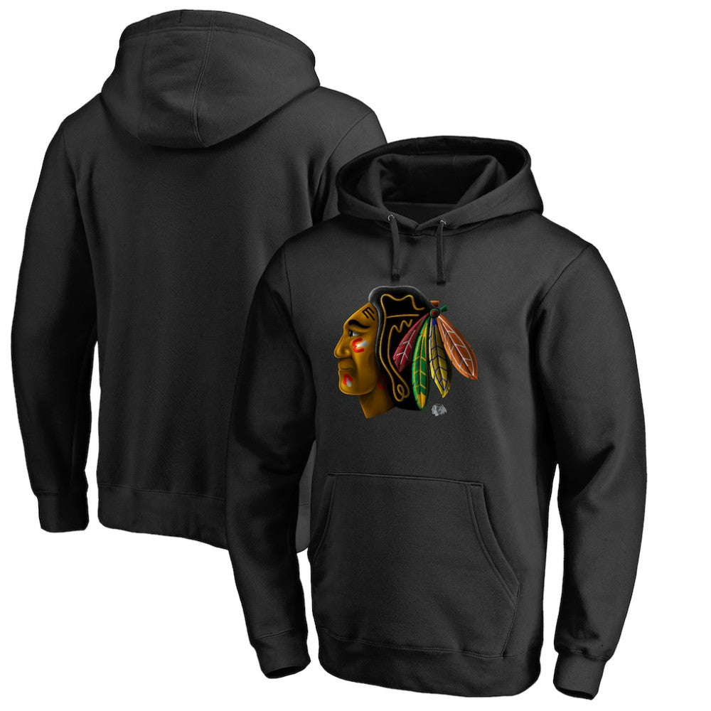 Chicago Blackhawks Midnight Mascot Pullover Hoodie -  NHL Hoodies