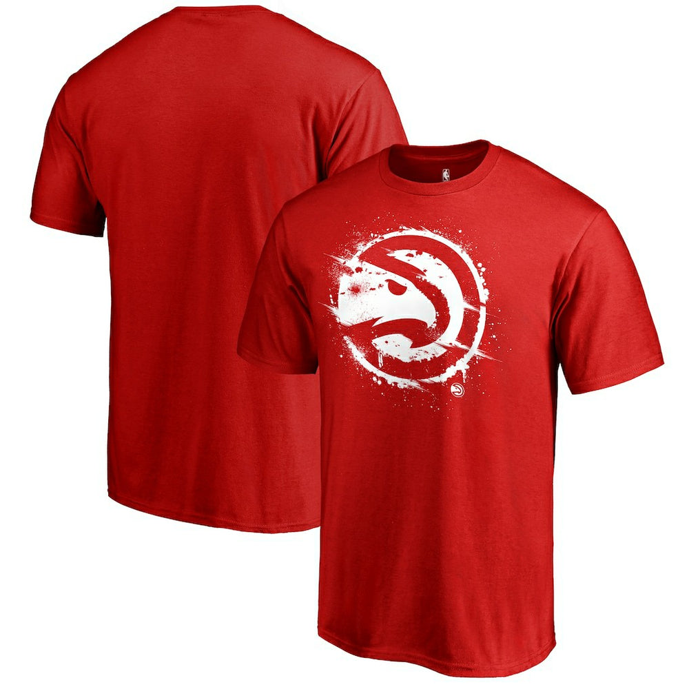 Red Atlanta Hawks Splatter Logo T-Shirt | NBA