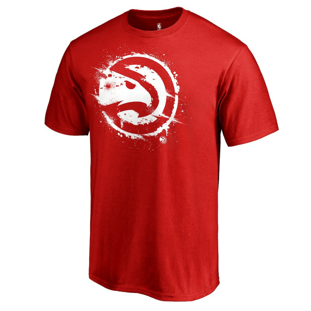 Red Atlanta Hawks Splatter Logo T-Shirt | NBA
