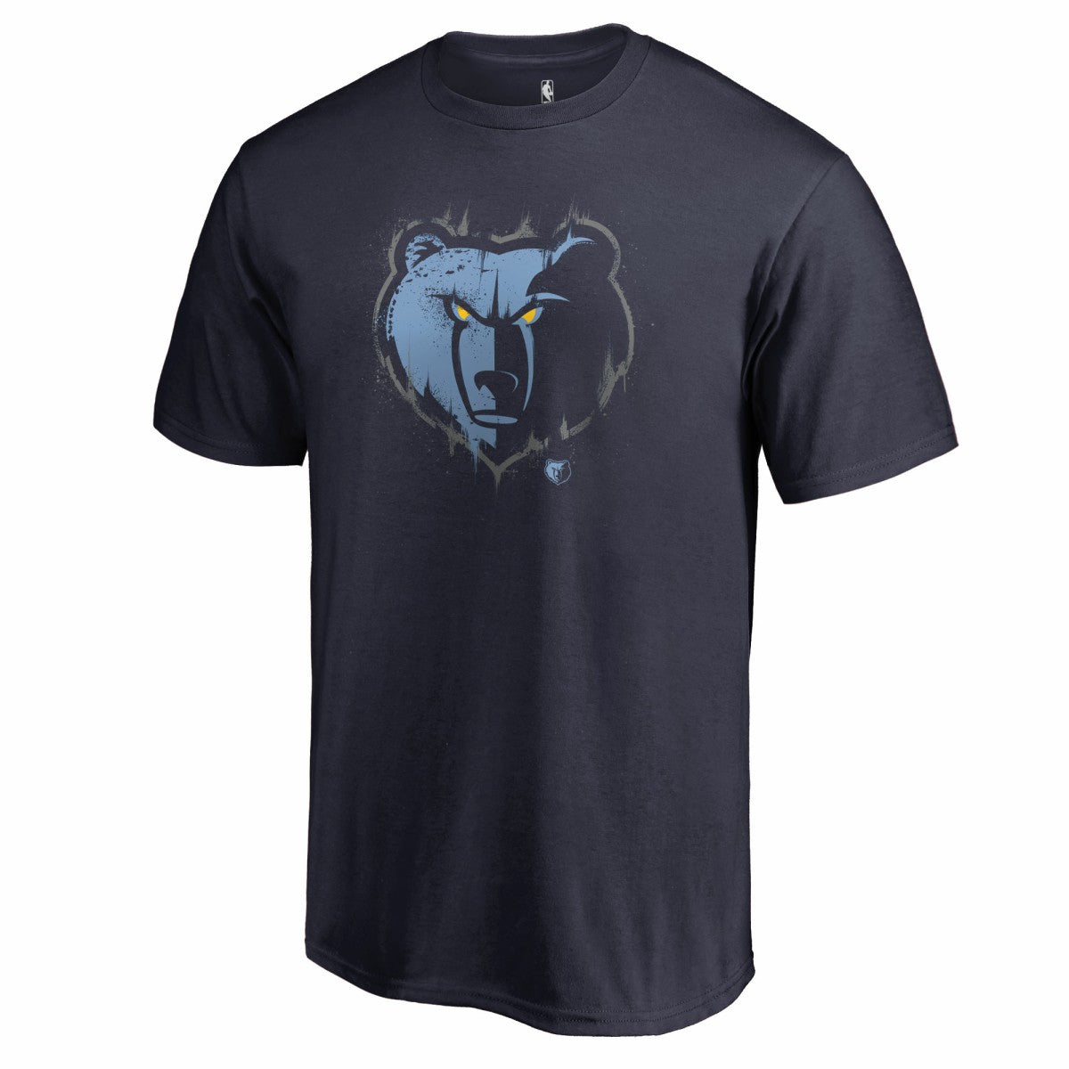 Navy Memphis Grizzlies Splatter Logo T-Shirt | NBA