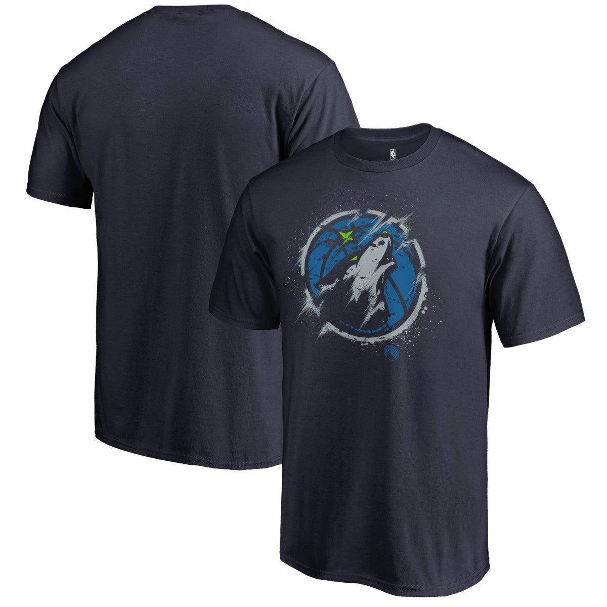 Men's Navy Minnesota Timberwolves Splatter Logo T-Shirt for sale | NBA