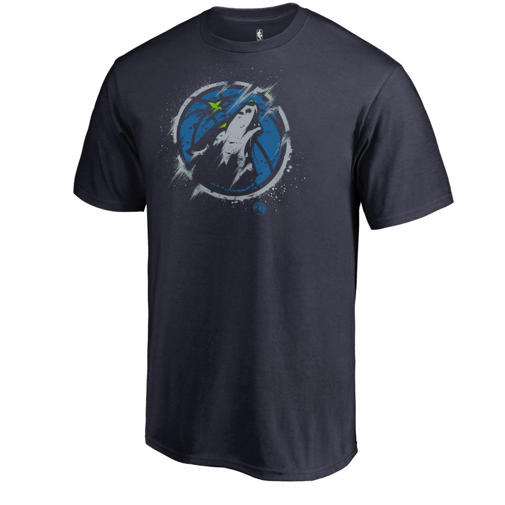 Men's Navy Minnesota Timberwolves Splatter Logo T-Shirt for sale | NBA