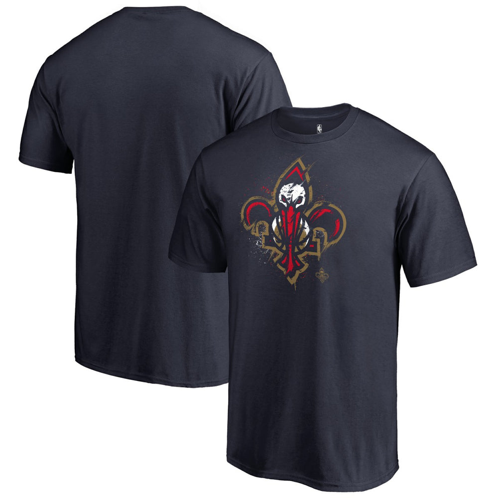 Navy New Orleans Pelicans Splatter Logo T-Shirt | NBA