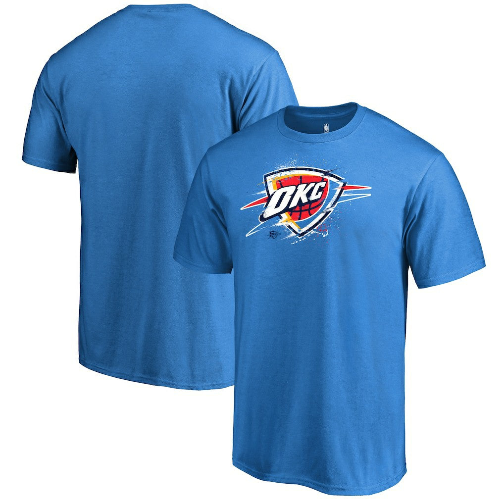 Blue Oklahoma City Thunder Splatter Logo T-Shirt | NBA