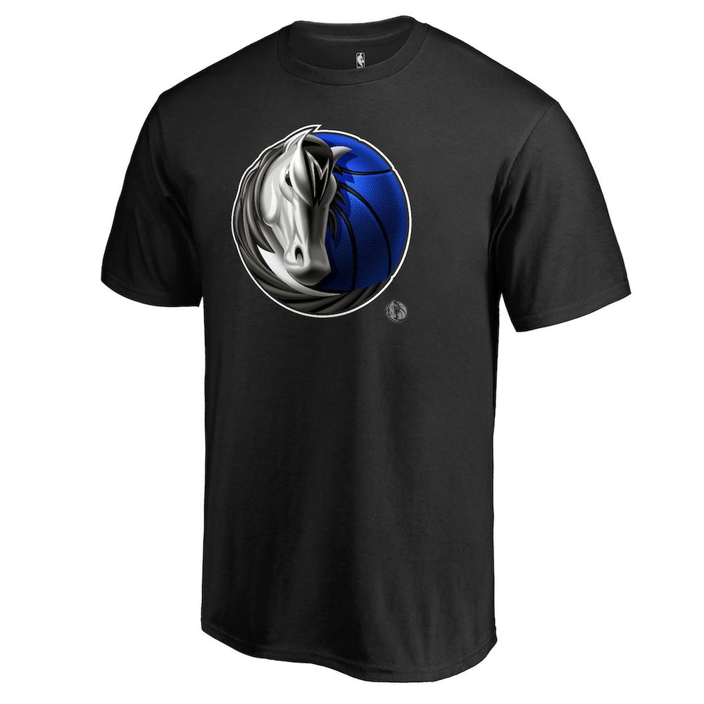 Black Dallas Mavericks Midnight Mascot T-Shirt sale | NBA