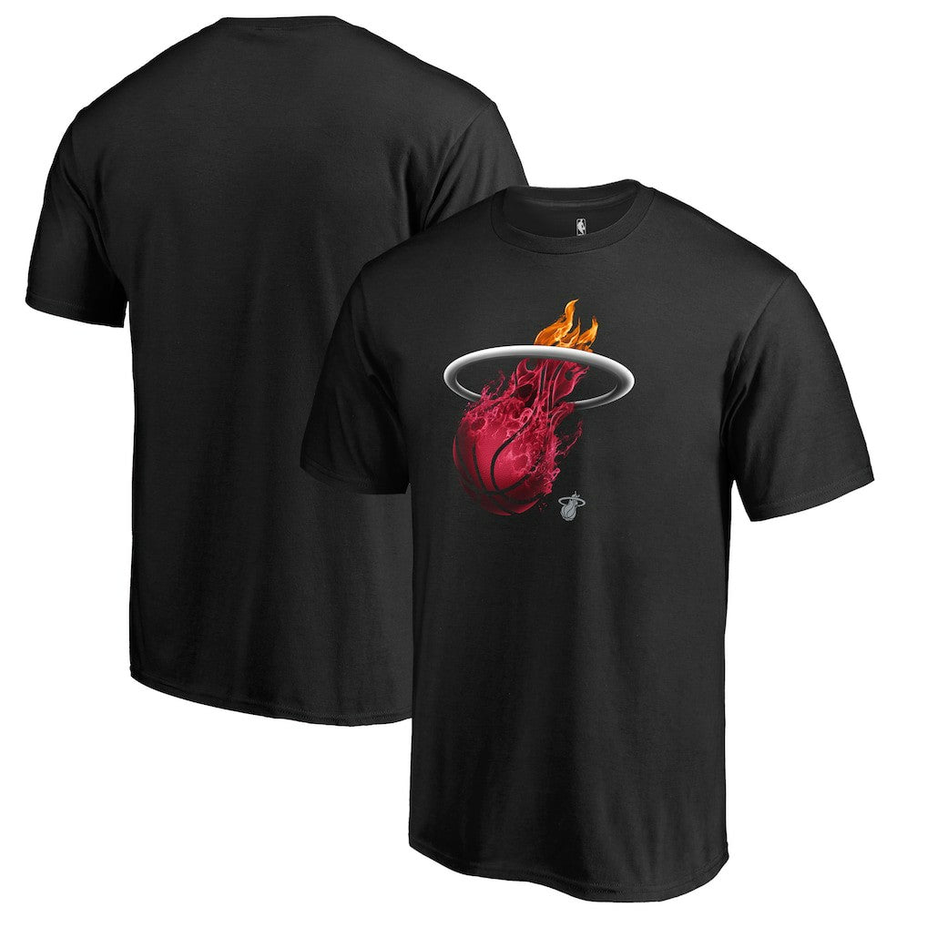 Black Miami Heat Midnight Mascot 2 T-Shirt | NBA