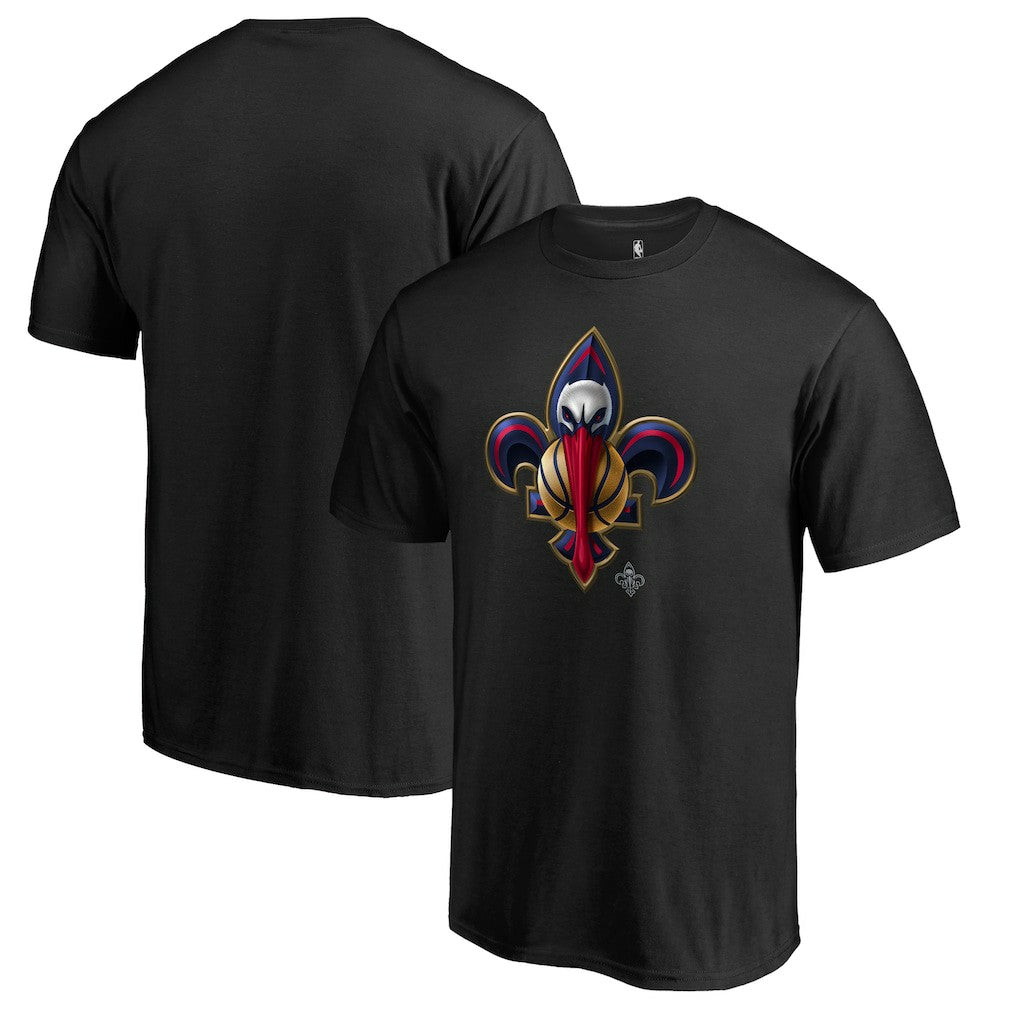 Black New Orleans Pelicans Midnight Mascot 2 T-Shirt | NBA