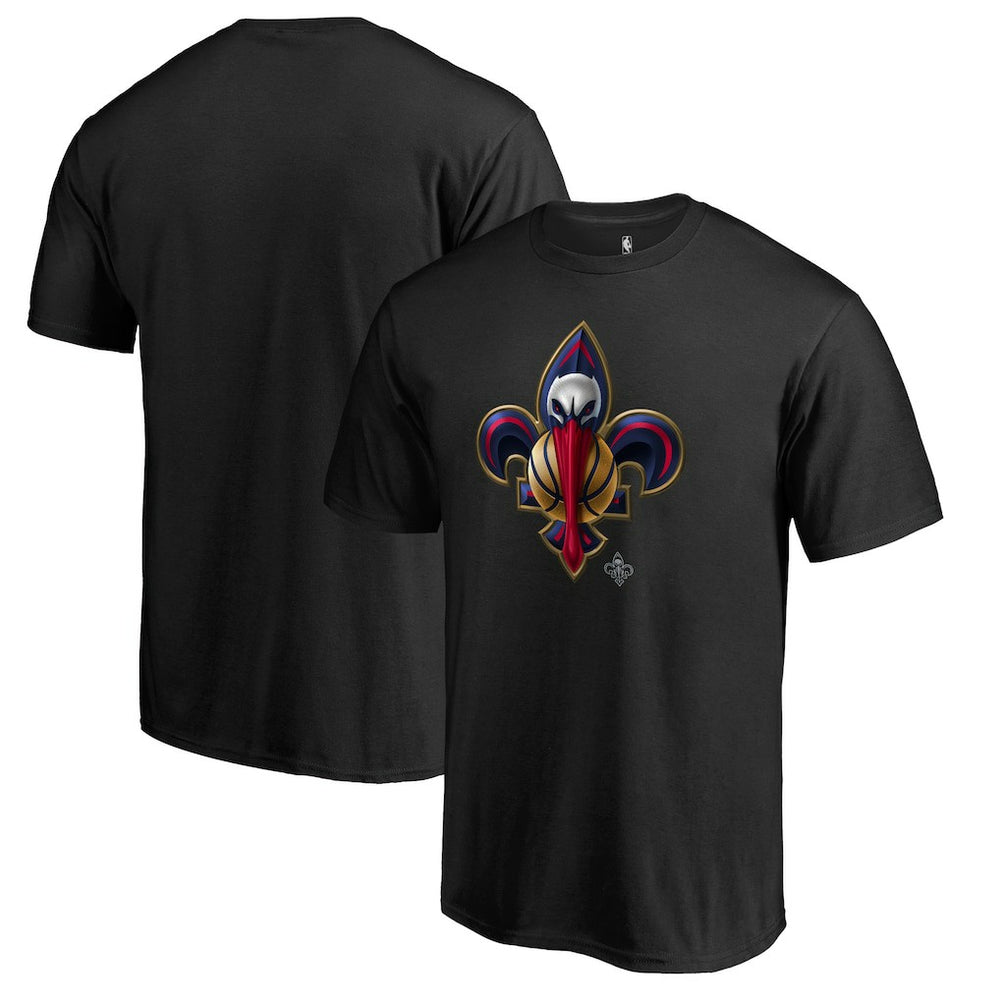 Black New Orleans Pelicans Midnight Mascot 2 T-Shirt | NBA