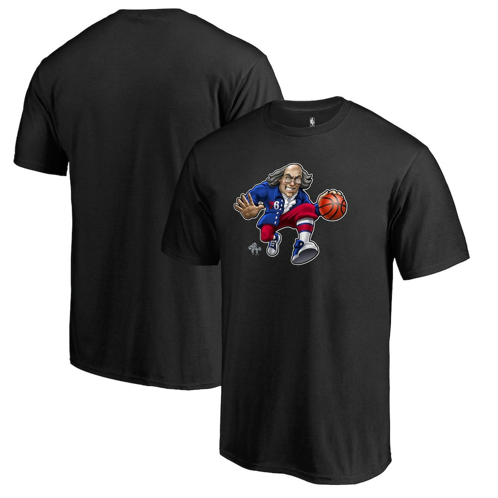 Black Philadelphia 76ers Midnight Mascot 2 T-Shirt | NBA