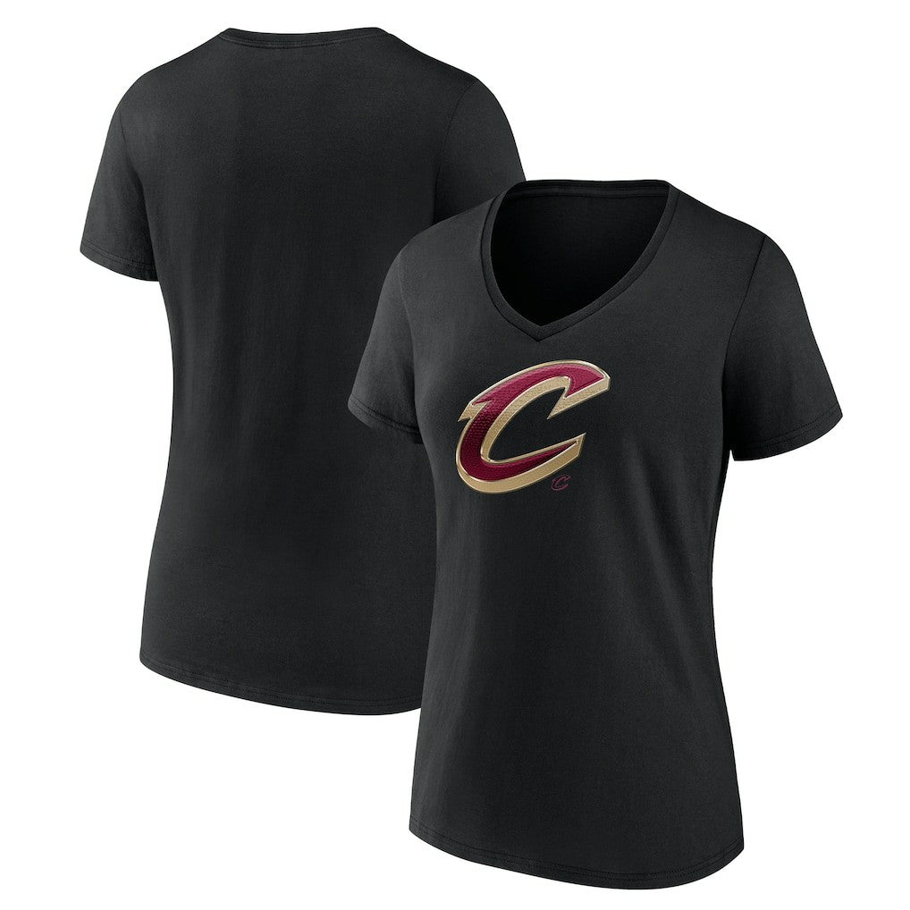 Black Cleveland Cavaliers Women's Midnight Mascot V-Neck T-Shirt sale | NBA