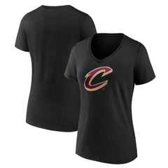 Black Cleveland Cavaliers Women's Midnight Mascot V-Neck T-Shirt sale | NBA