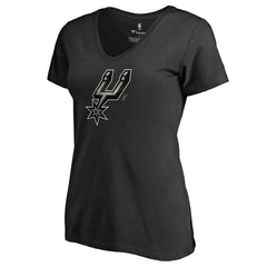 Black San Antonio Spurs Women's Midnight Mascot V-Neck T-Shirt | NBA