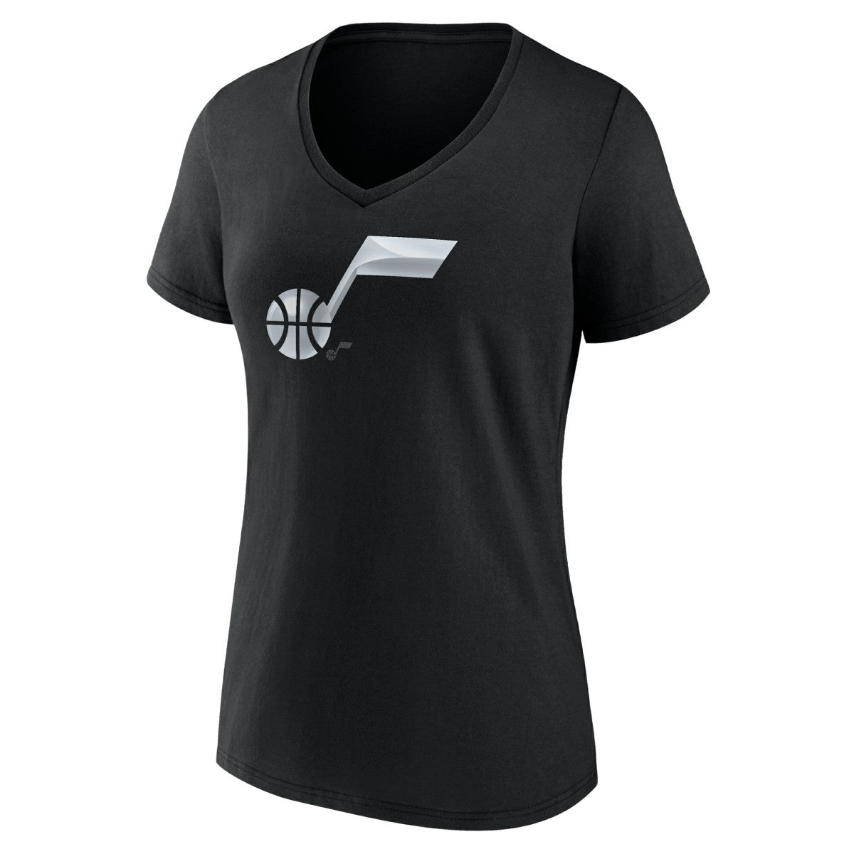 Black Utah Jazz Women's Midnight Mascot V-Neck T-Shirt | NBA