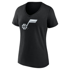Black Utah Jazz Women's Midnight Mascot V-Neck T-Shirt | NBA