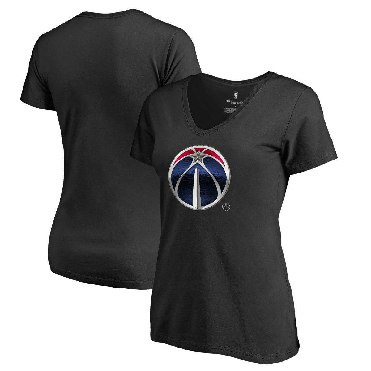 Black Washington Wizards Women's Midnight Mascot V-Neck T-Shirt | NBA