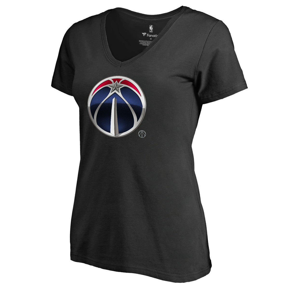 Black Washington Wizards Women's Midnight Mascot V-Neck T-Shirt | NBA