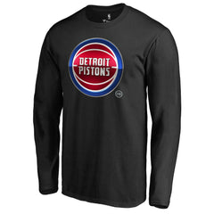 Black Detroit Pistons Midnight Mascot Long Sleeve T-Shirt sale | NBA