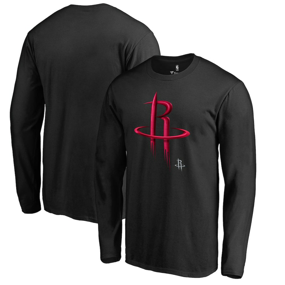 Black Houston Rockets Midnight Mascot Long Sleeve T-Shirt | NBA