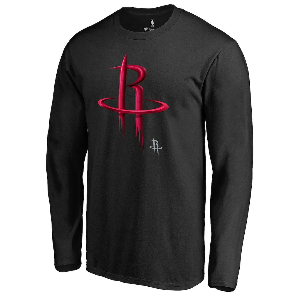 Black Houston Rockets Midnight Mascot Long Sleeve T-Shirt | NBA