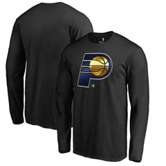 Black Indiana Pacers Midnight Mascot Long Sleeve T-Shirt | NBA