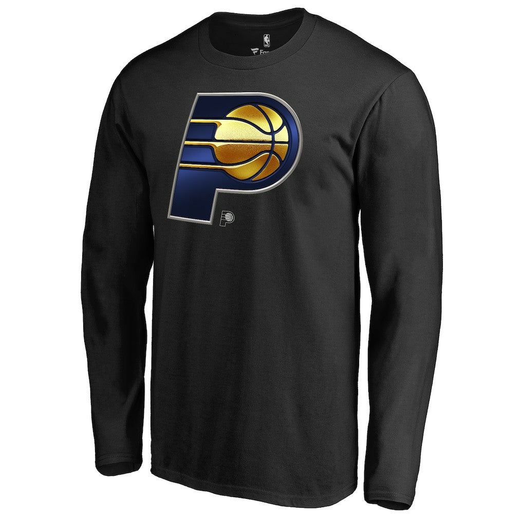 Black Indiana Pacers Midnight Mascot Long Sleeve T-Shirt | NBA