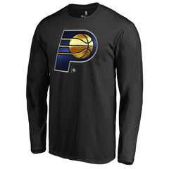 Black Indiana Pacers Midnight Mascot Long Sleeve T-Shirt | NBA