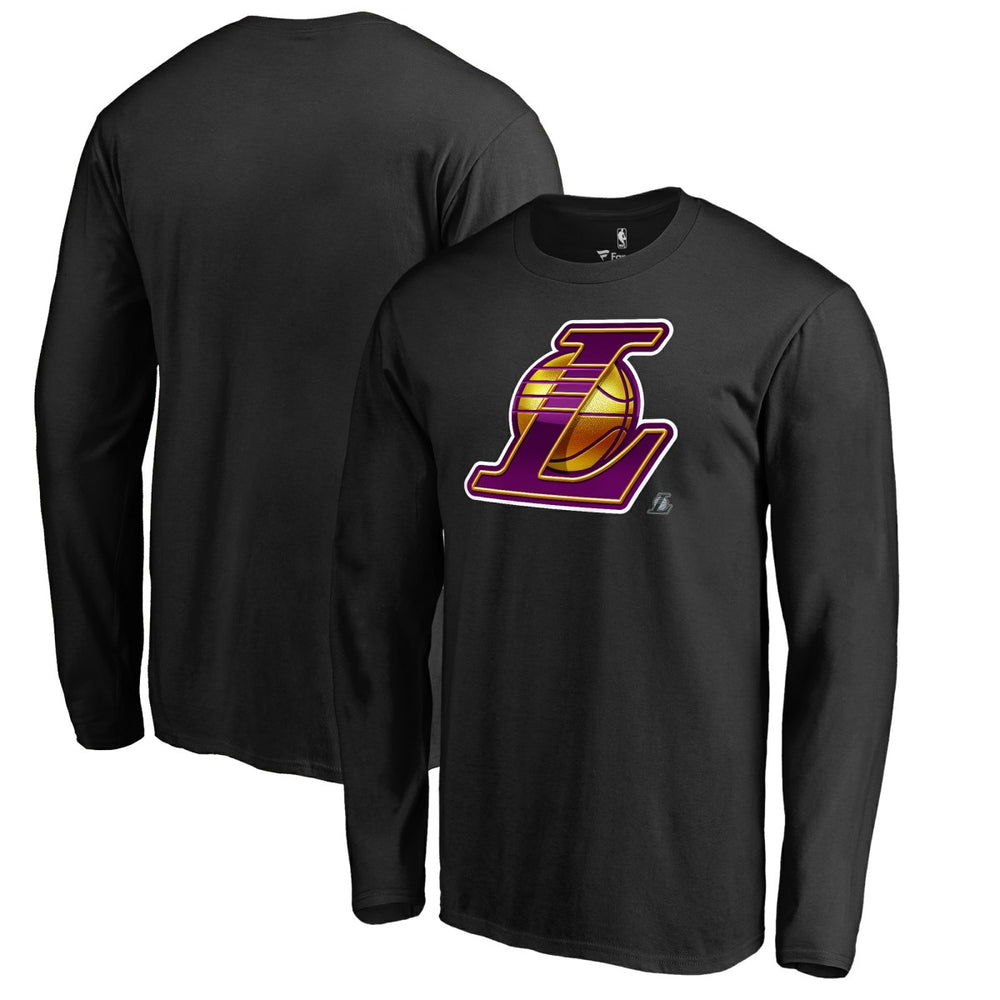 Black Los Angeles Lakers Midnight Mascot Long Sleeve T-Shirt | NBA