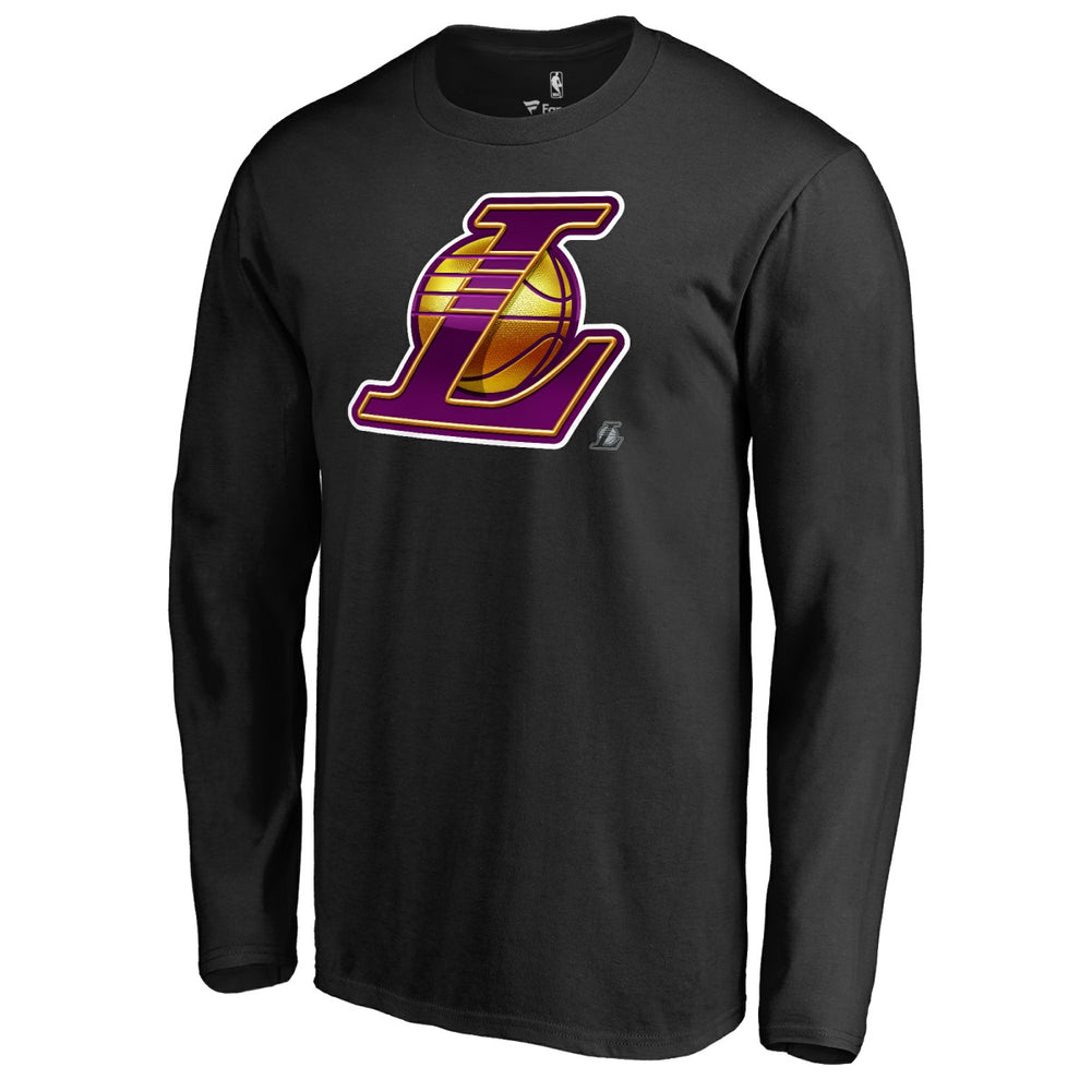 Black Los Angeles Lakers Midnight Mascot Long Sleeve T-Shirt | NBA
