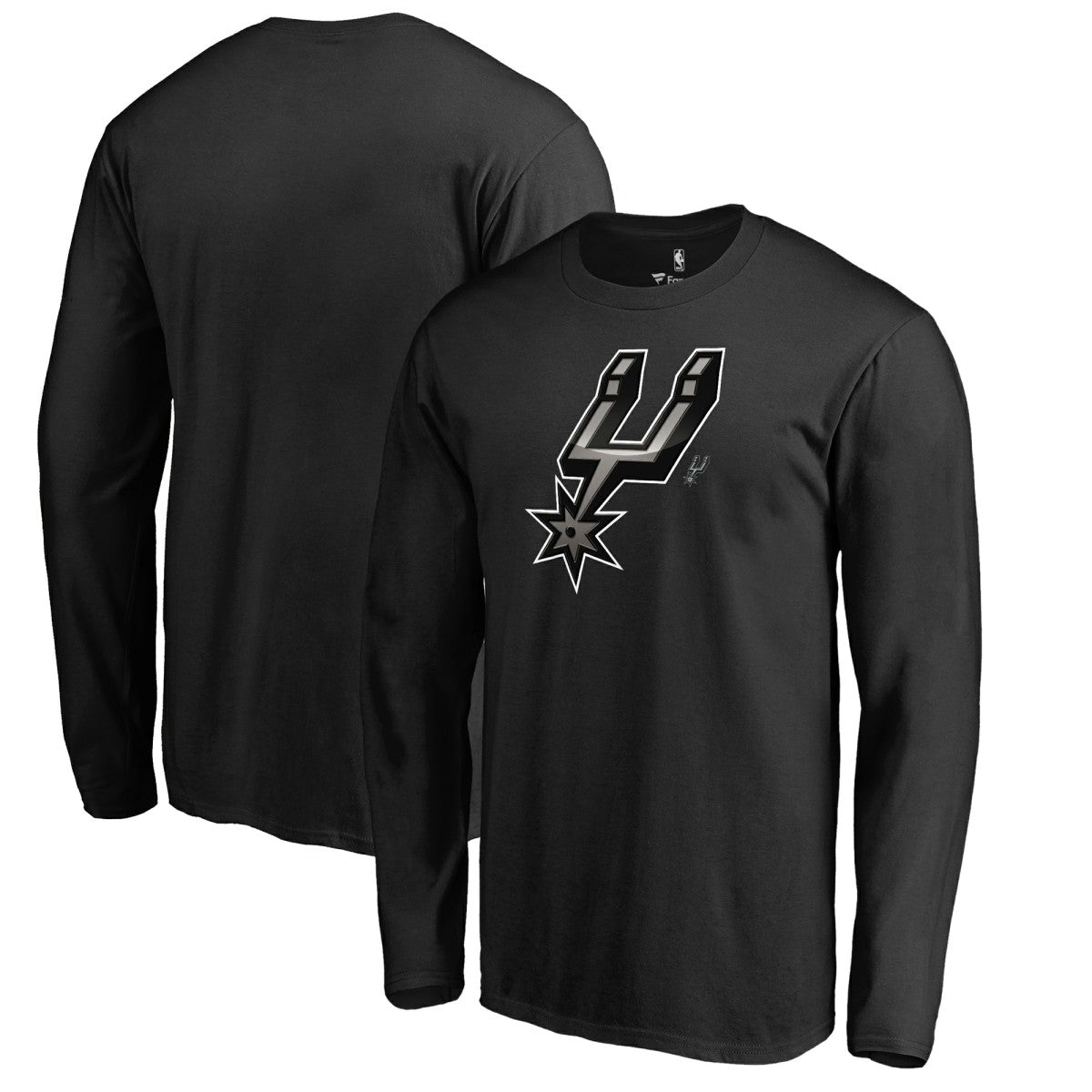 Black San Antonio Spurs Midnight Mascot Long Sleeve T-Shirt | NBA