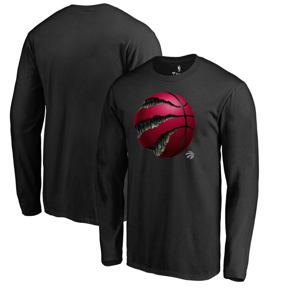 Black Toronto Raptors Midnight Mascot Long Sleeve T-Shirt | NBA