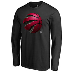 Black Toronto Raptors Midnight Mascot Long Sleeve T-Shirt | NBA