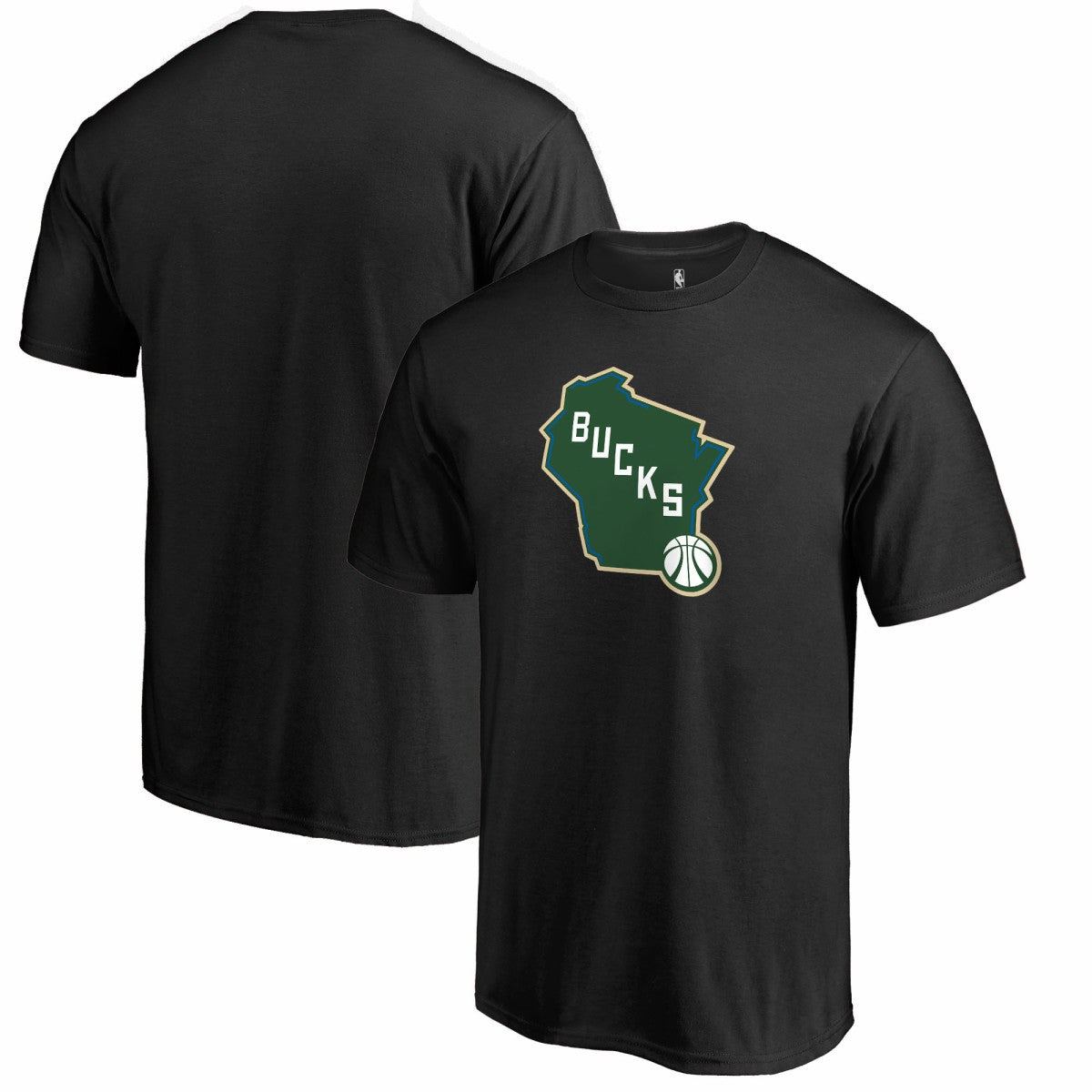 Black Milwaukee Bucks Alternate Logo T-Shirt | NBA