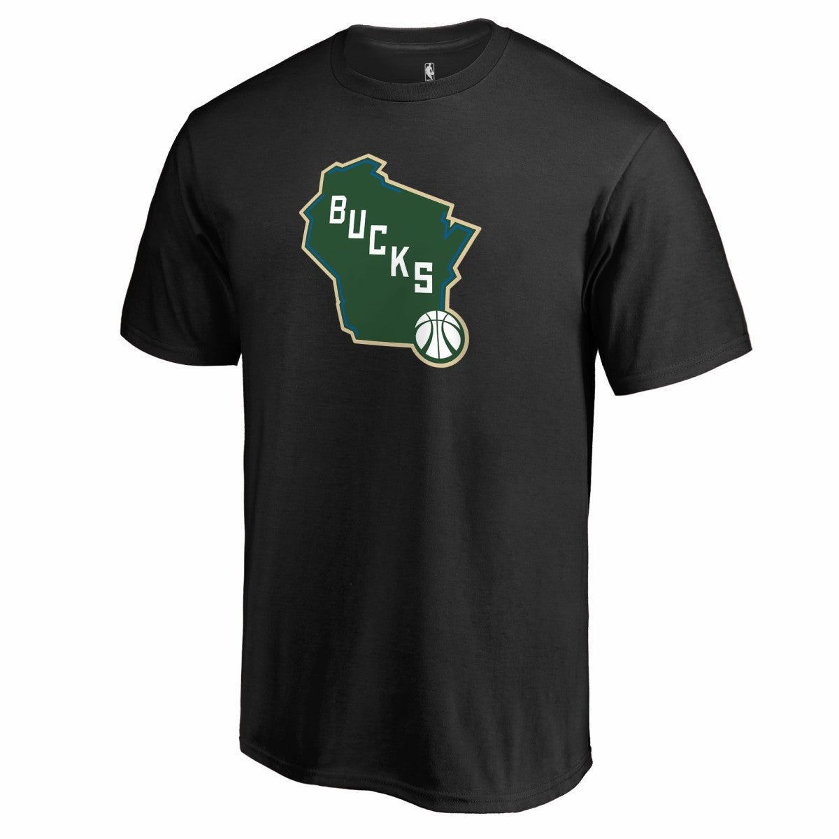 Black Milwaukee Bucks Alternate Logo T-Shirt | NBA
