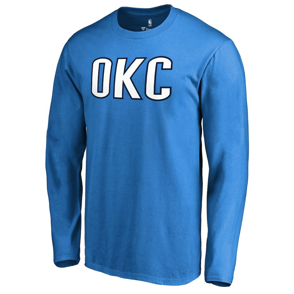 Blue Oklahoma City Thunder Alternate Logo Long Sleeve T-Shirt | NBA
