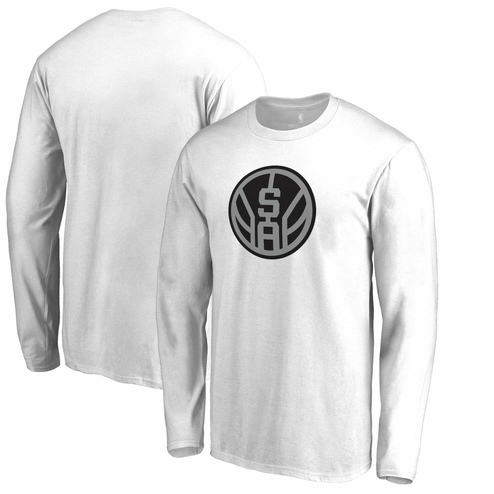 White San Antonio Spurs Alternate Logo Long Sleeve T-Shirt | NBA
